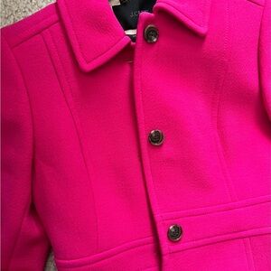 J. Crew Fuchsia Double Cloth Jacket